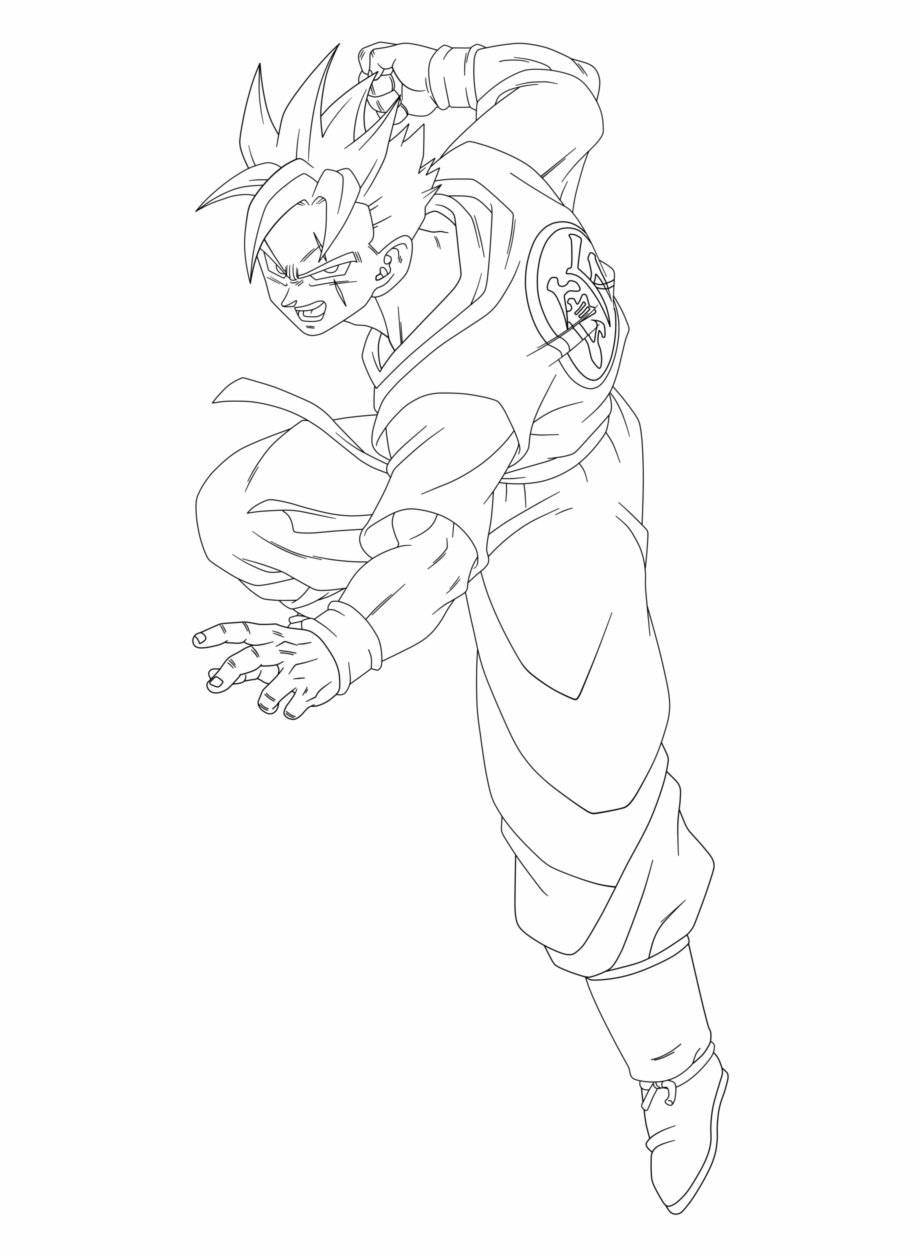 Dragon Ball Coloring Pages Future Trunks And Gohan - Dragon Ball Z |  Transparent PNG Download #2605001 - Vippng