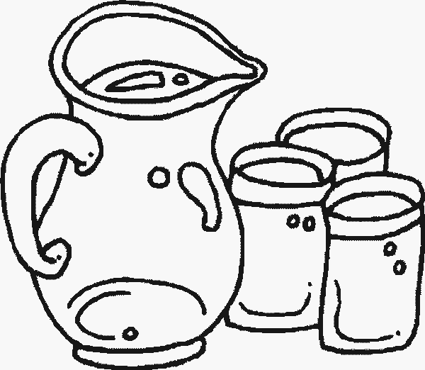 Coloring pages pitcher of water