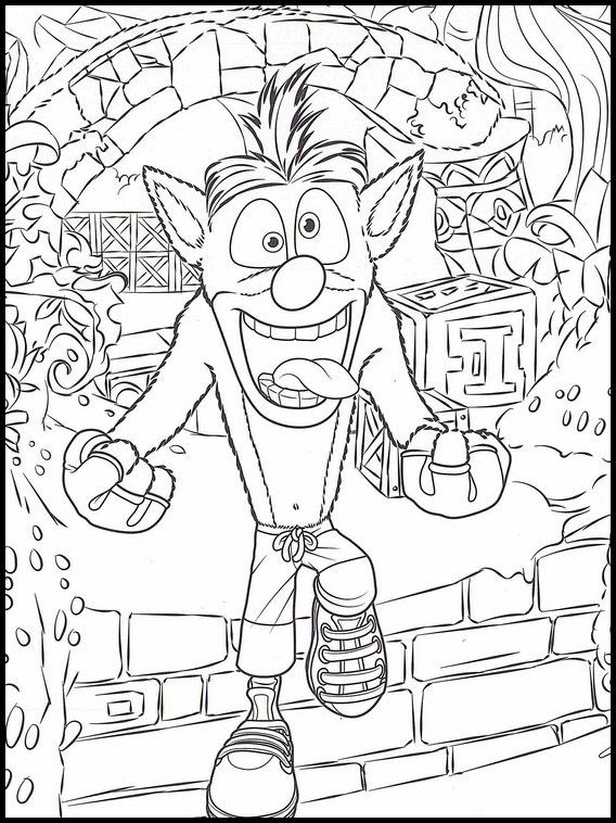 Crash Bandicoot 22 Printable coloring pages for kids | Coloring pages, Crash  bandicoot, Lego coloring pages