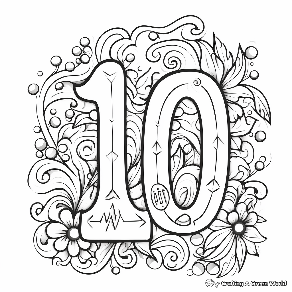 Number Coloring Pages - Free & Printable!