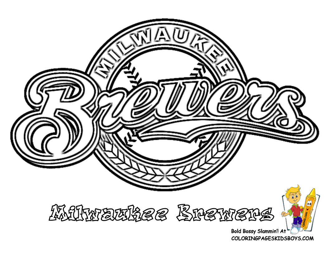 brewers | Baseball coloring pages, Sports coloring pages, Baseball teams  logo