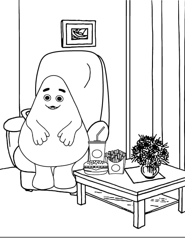 Grimace at Home coloring page - Download, Print or Color Online for Free