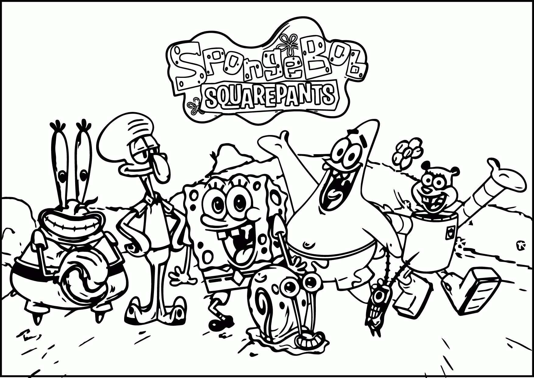 Nickelodeon Teams Usps Spongebob Mailpants Coloring Page ...