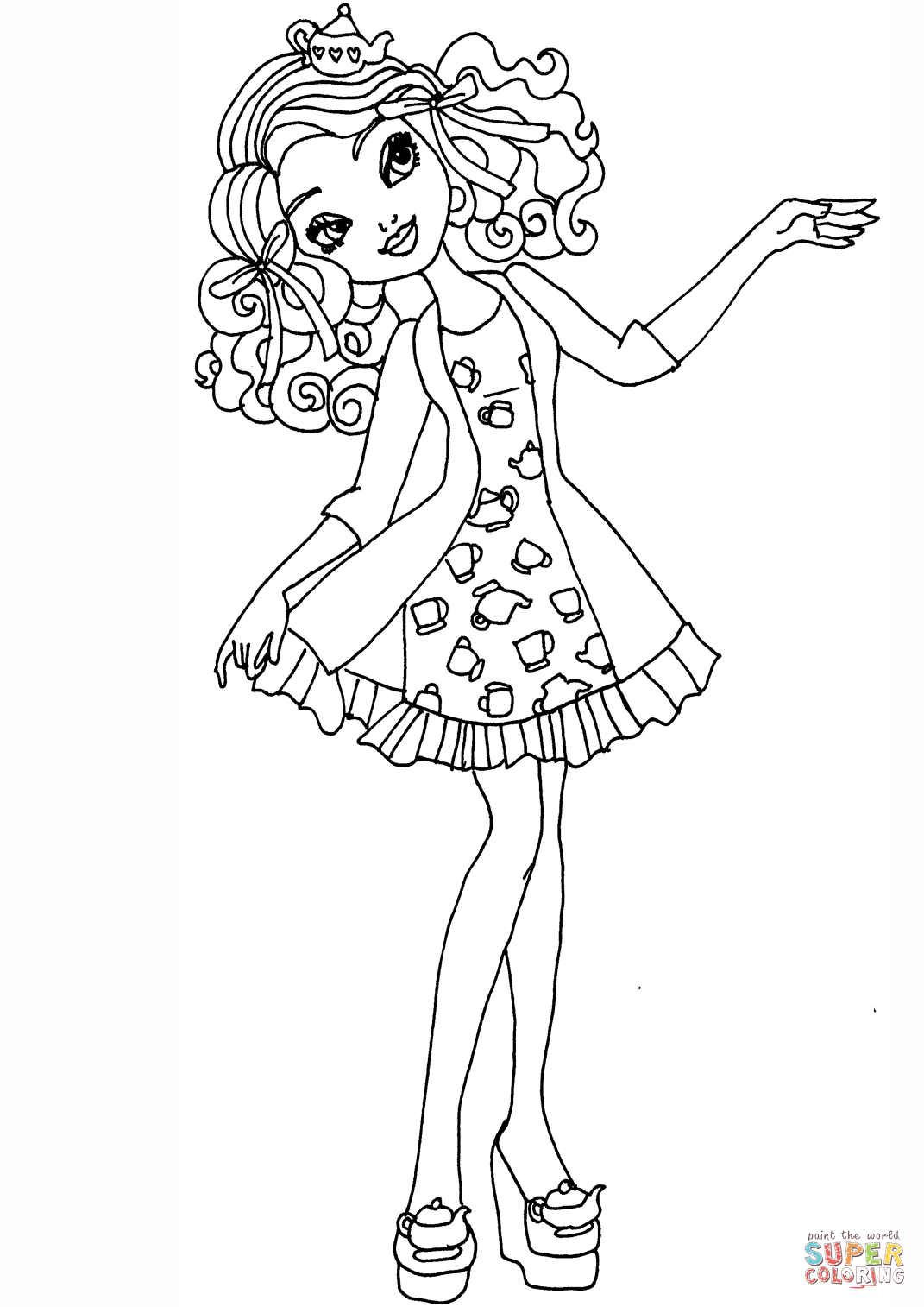 Ever After High Getting Fairest Madeline coloring page | Free ...