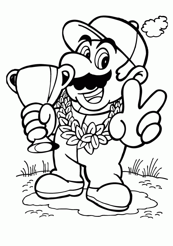 Handwriting Super Mario Bros Coloring Pages On Coloring Book ...