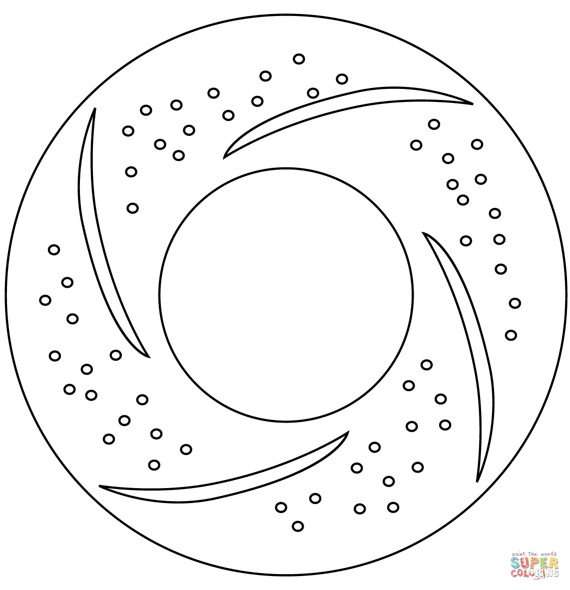 Bagel coloring page | Free Printable Coloring Pages