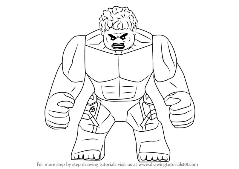 Learn How to Draw Lego The Hulk (Lego) Step by Step : Drawing Tutorials | Hulk  coloring pages, Superhero coloring pages, Lego hulk