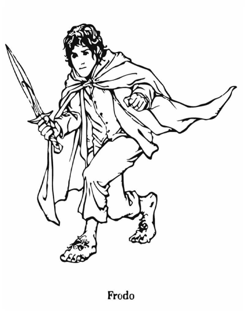 Frodo Baggins Coloring Page - Free Printable Coloring Pages for Kids