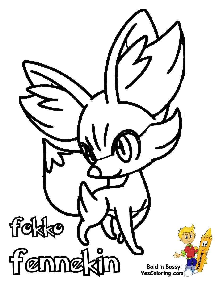 Pokemon Fennekin Coloring Pages | Pokemon coloring pages, Cartoon ...