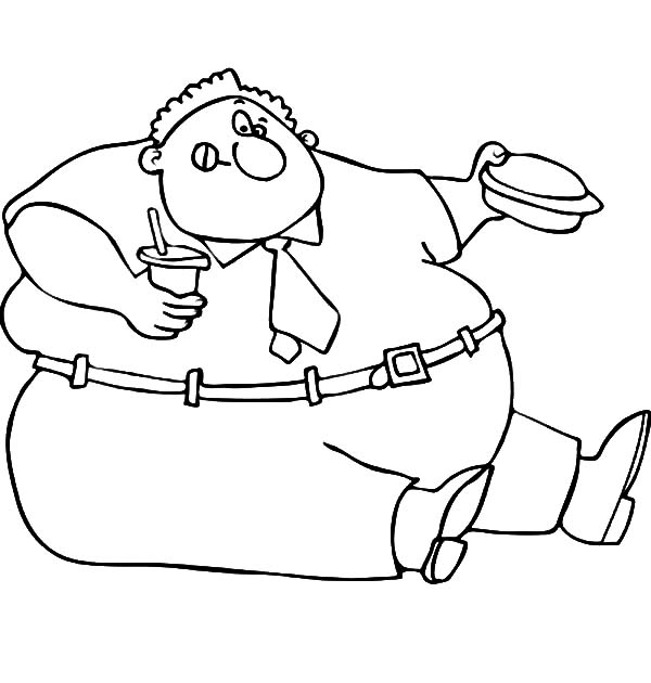 How to Color Fat Boy Eating His Lunch Box Coloring Pages : TOODSY ...