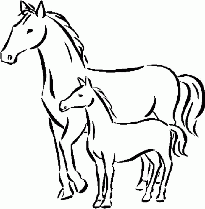 Horse Is Looking At Something Coloring Page - Horse Coloring Pages 