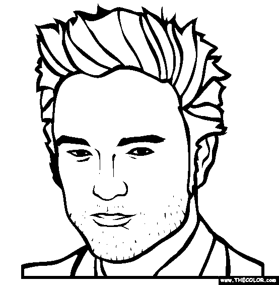 robbert pattinson face coloring paage