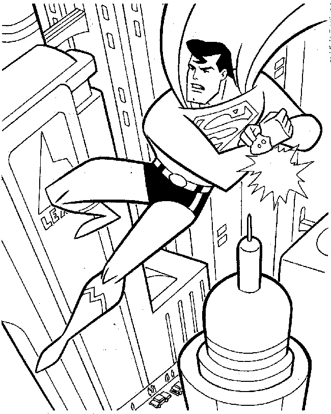 Free Superman Coloring Pages | Cartoon Coloring Pages