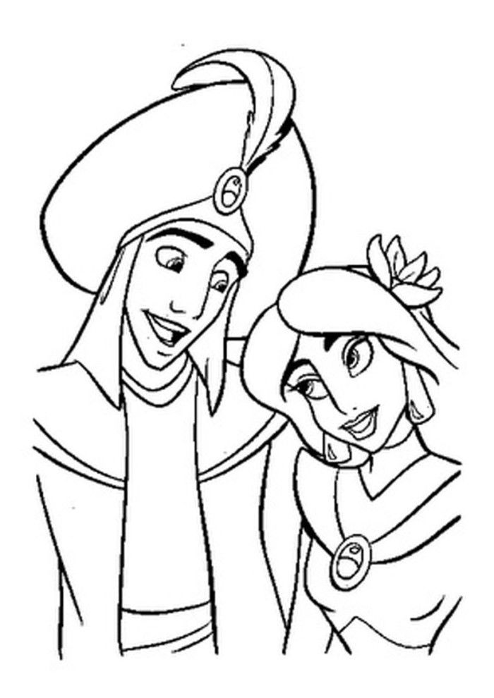 Disney Princess Aurora And The Prince Coloring Page - Princess 