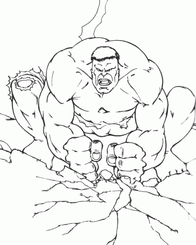 Hulk Coloring Pages : The Hulk Is A Formidable Coloring Page For 