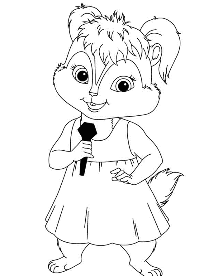 Three Chipmunks Cute Coloring Pages - Chipmunks Coloring Pages 