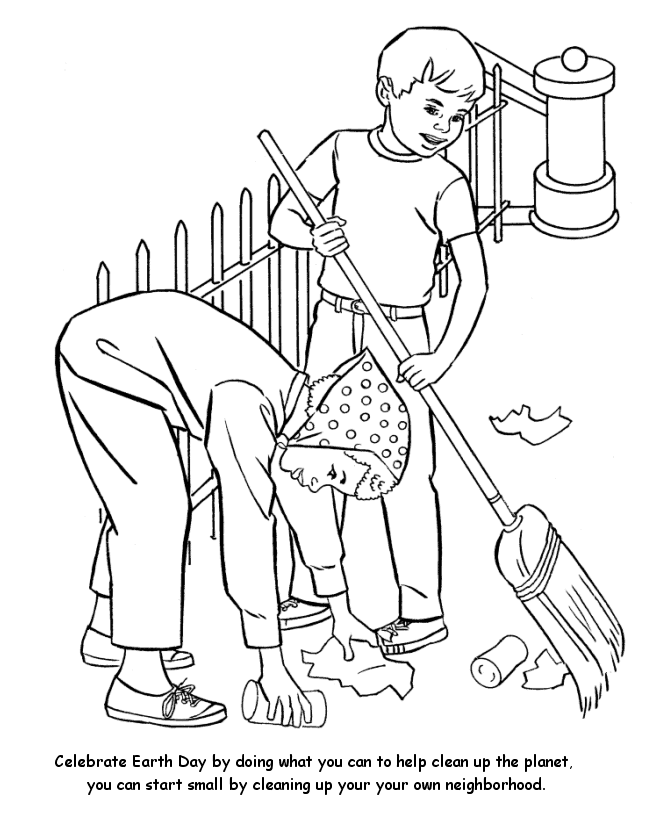Earth Day Coloring Pages - Start Small against Polution ...