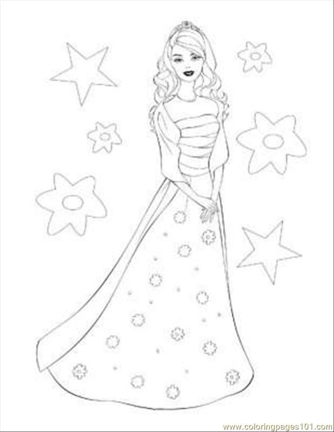 Free Online Colouring Pages Of Barbie
