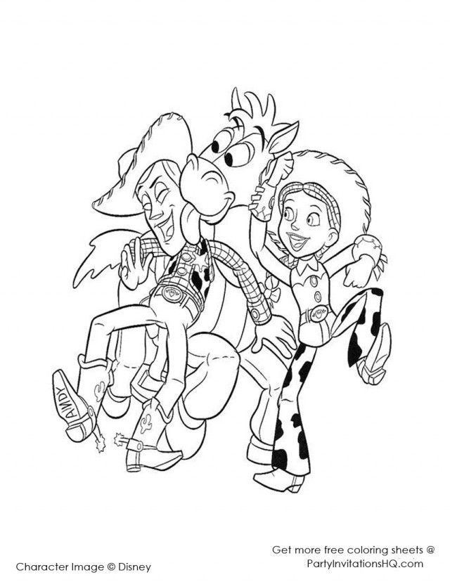 Newest Woody Jessie Toy Story Coloring Pages Inspiring 