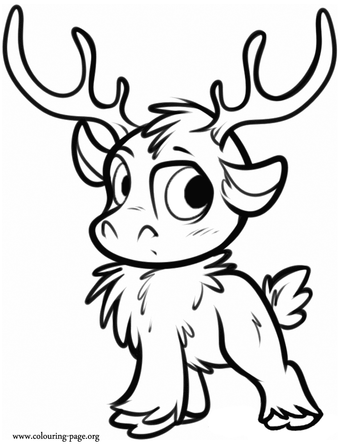 Frozen - Sven as a cub coloring page