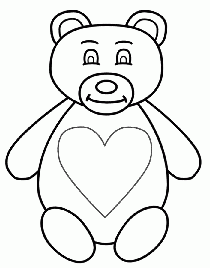Easy Bear Coloring Pages