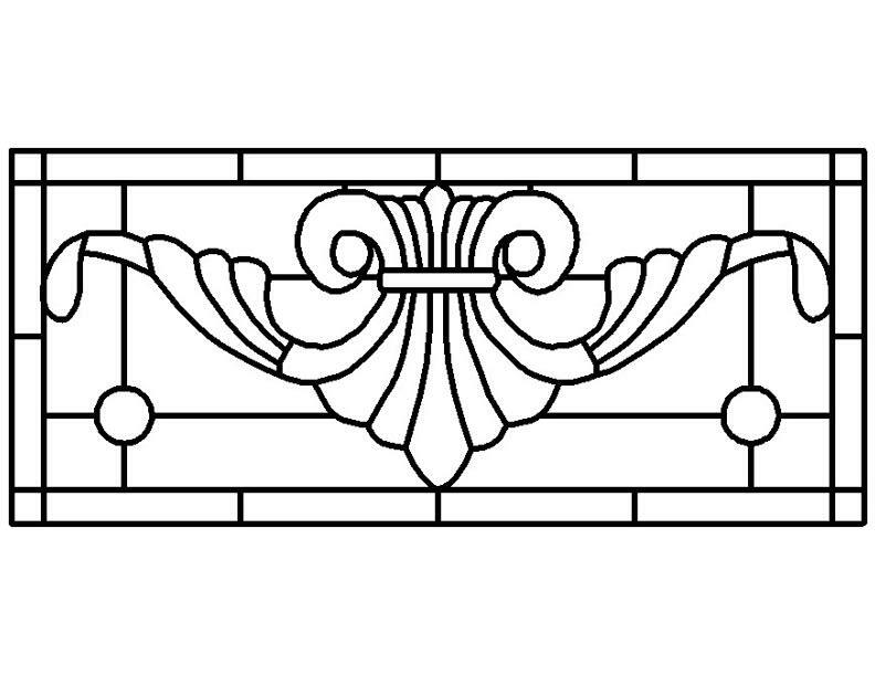 Free Fanlight and Transom Patterns For Stained Glass