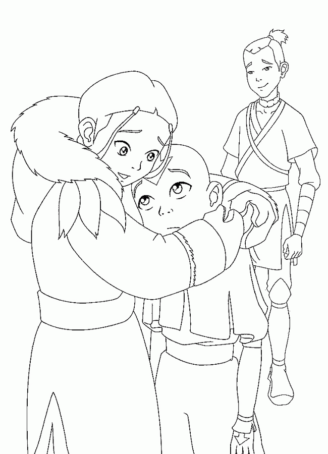 avatar katara Colouring Pages