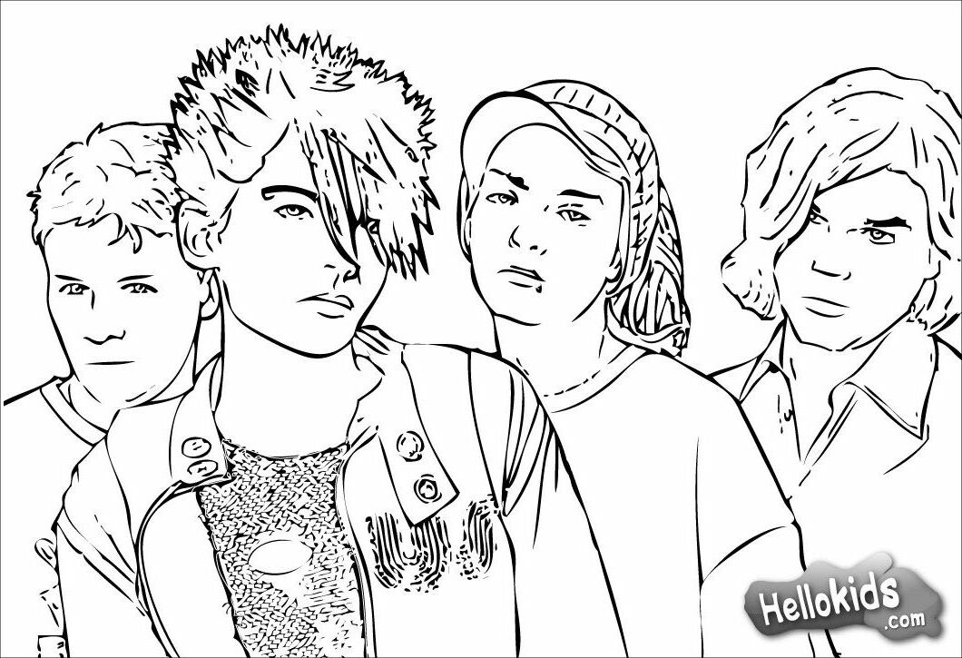 TOKIO HOTEL coloring pages - Tokio Hotel group