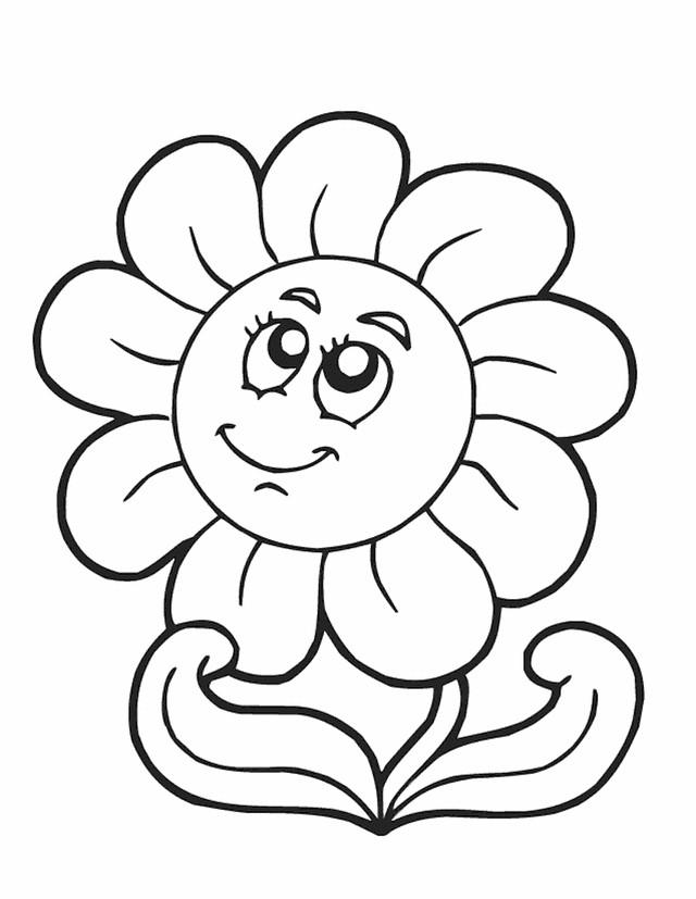 Flower Template For Coloringspring Flower Free Printable Coloring 