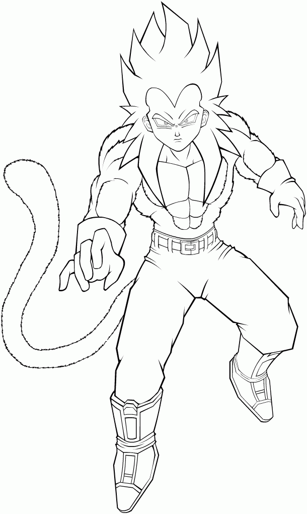 ss4 goku coloring pages Coloriage