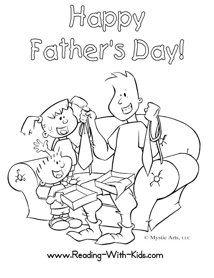 Free Printable Father's Day Card To Color