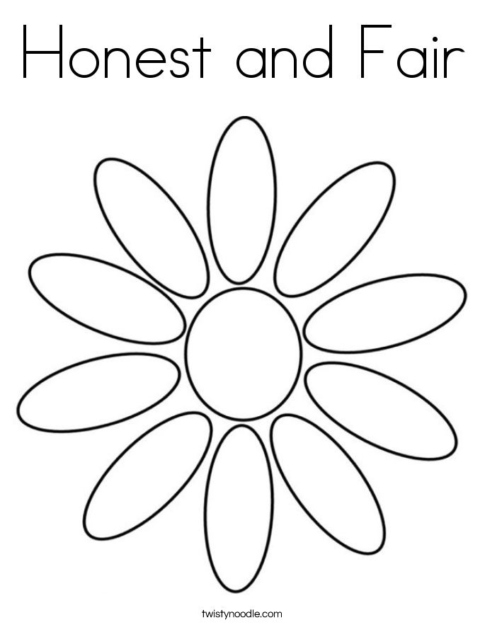 Honest and Fair Coloring Page