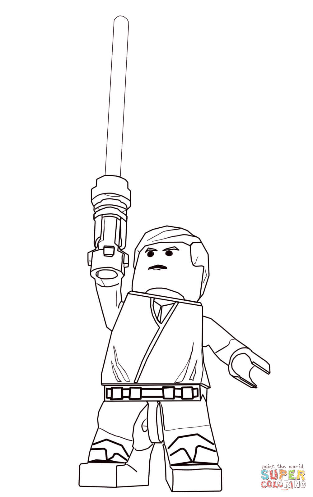 Lego Star Wars Luke Skywalker coloring page | Free Printable ...