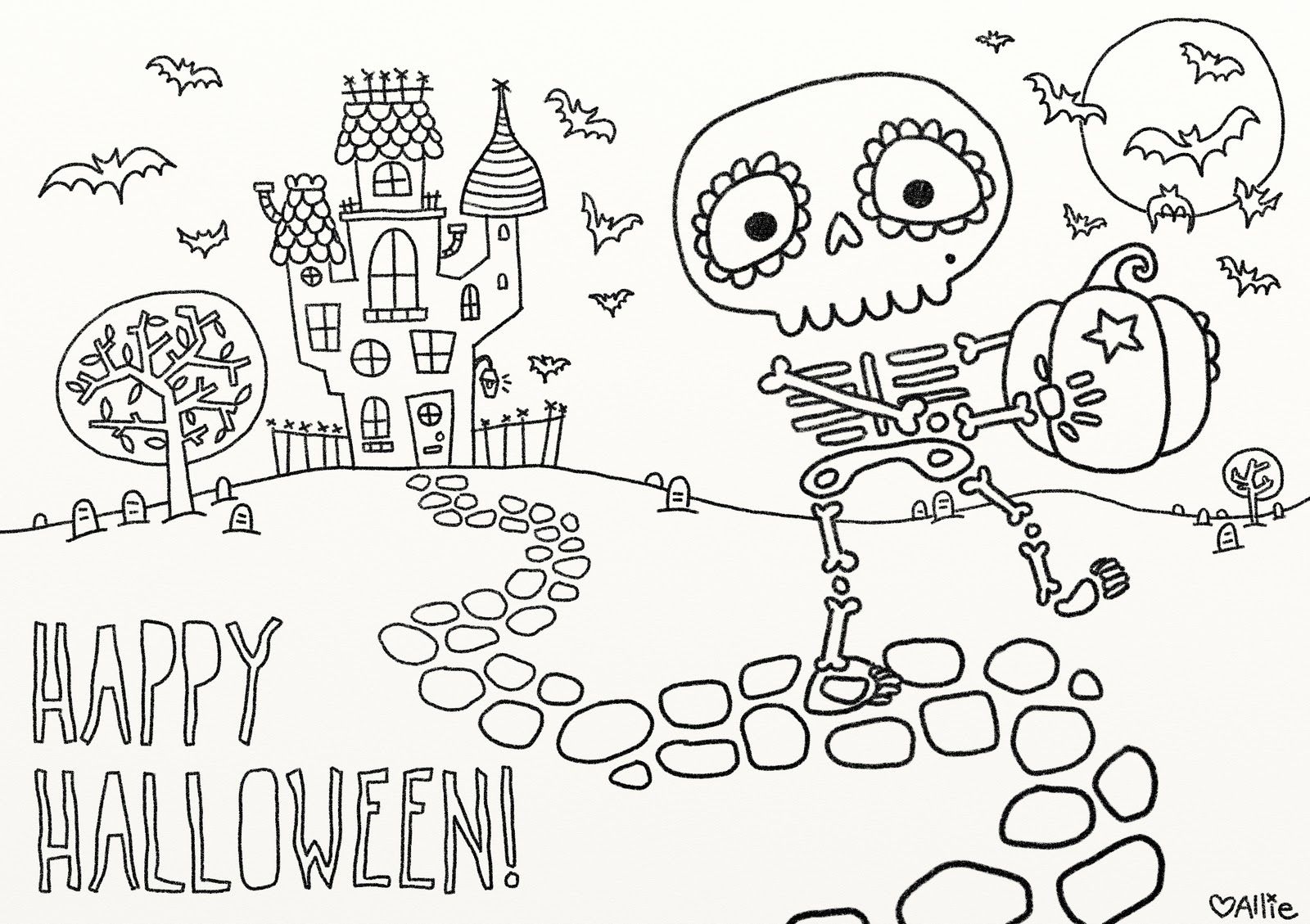 9 fun free printable Halloween coloring pages