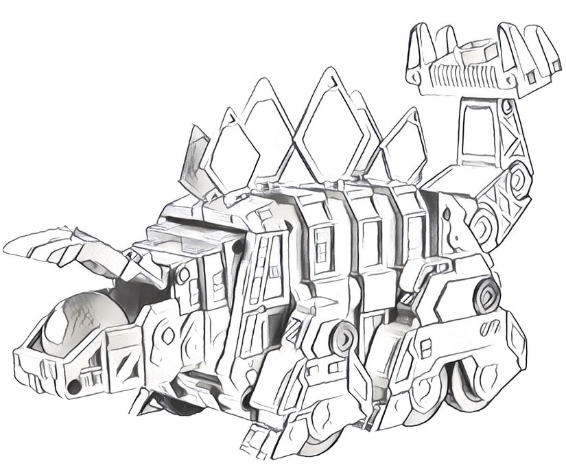 Coloring page Dinotrux : Garby 6