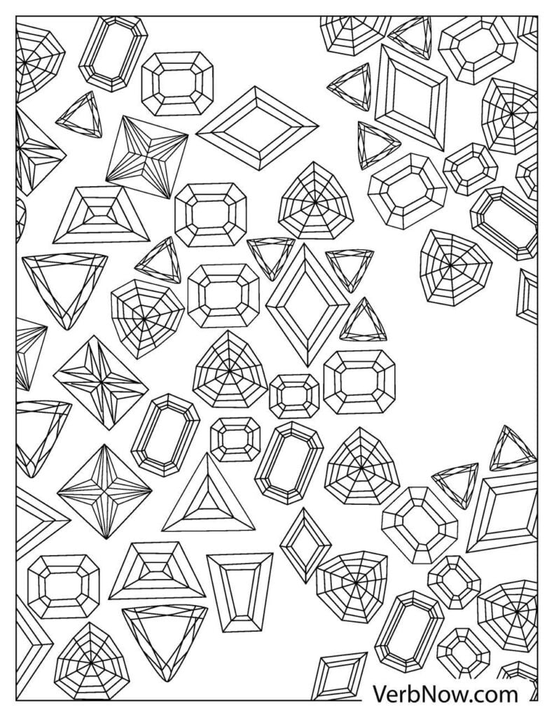 Free GEMSTONES Coloring Pages & Book for Download (Printable PDF) - VerbNow