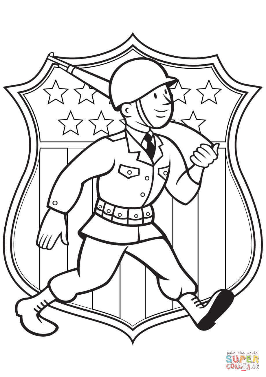 World War 2 American Soldier coloring page | Free Printable Coloring Pages