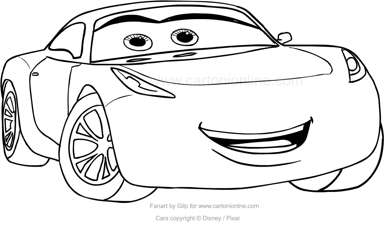 Dibujo de Cruz Ramirez de Cars para colorear | Dibujo de cruz, Páginas para  colorear disney, Páginas para colorear