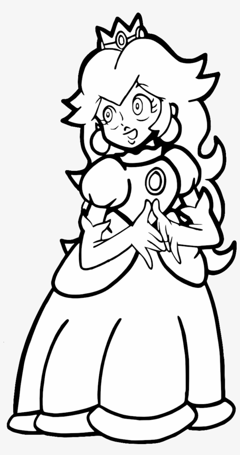 Princess Peach Coloring Pages - Princess Toadstool Coloring Pages - Free  Transparent PNG Download - PNGkey