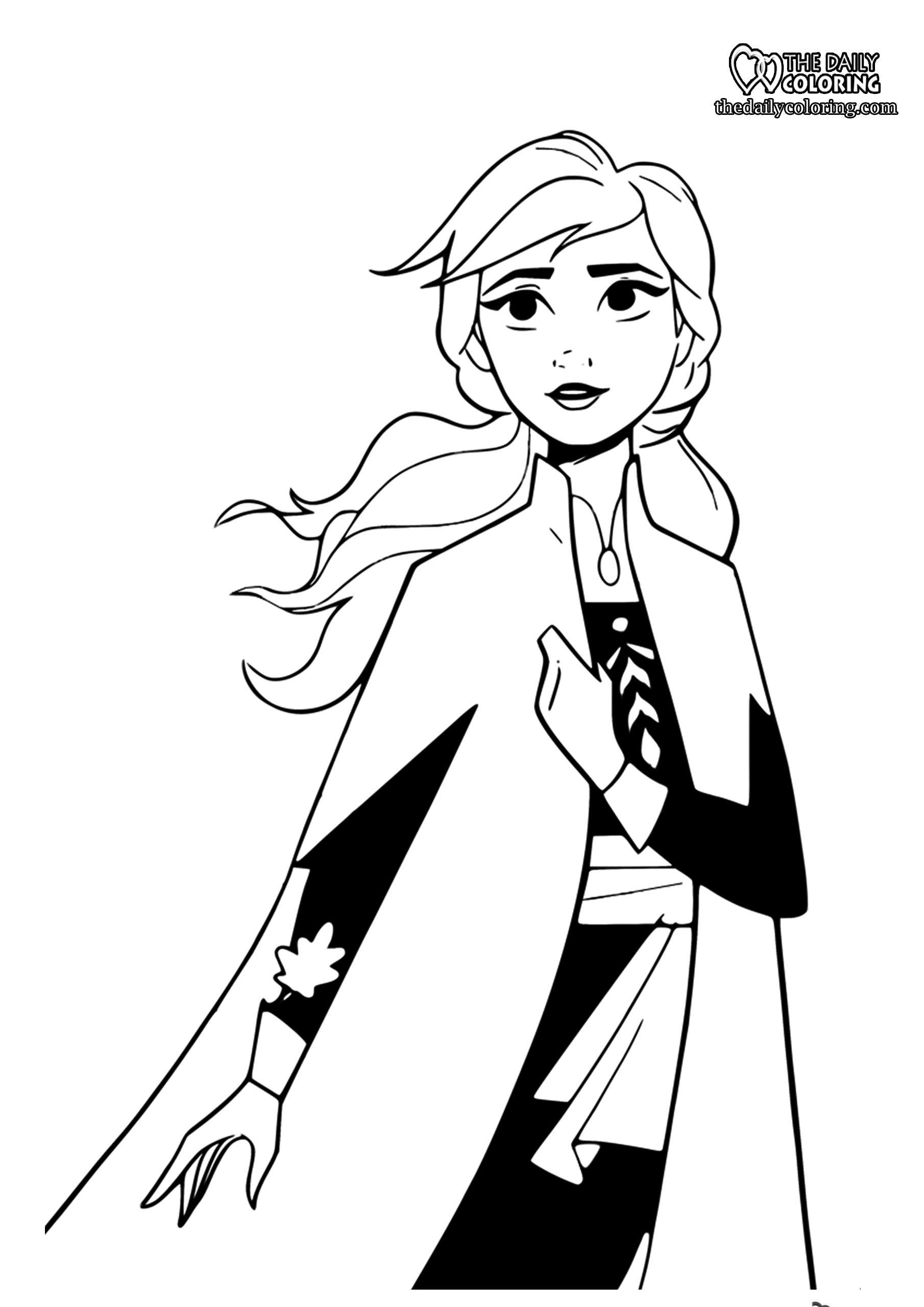 Elsa and Anna Coloring Pages [9 Pages] - The Daily Coloring