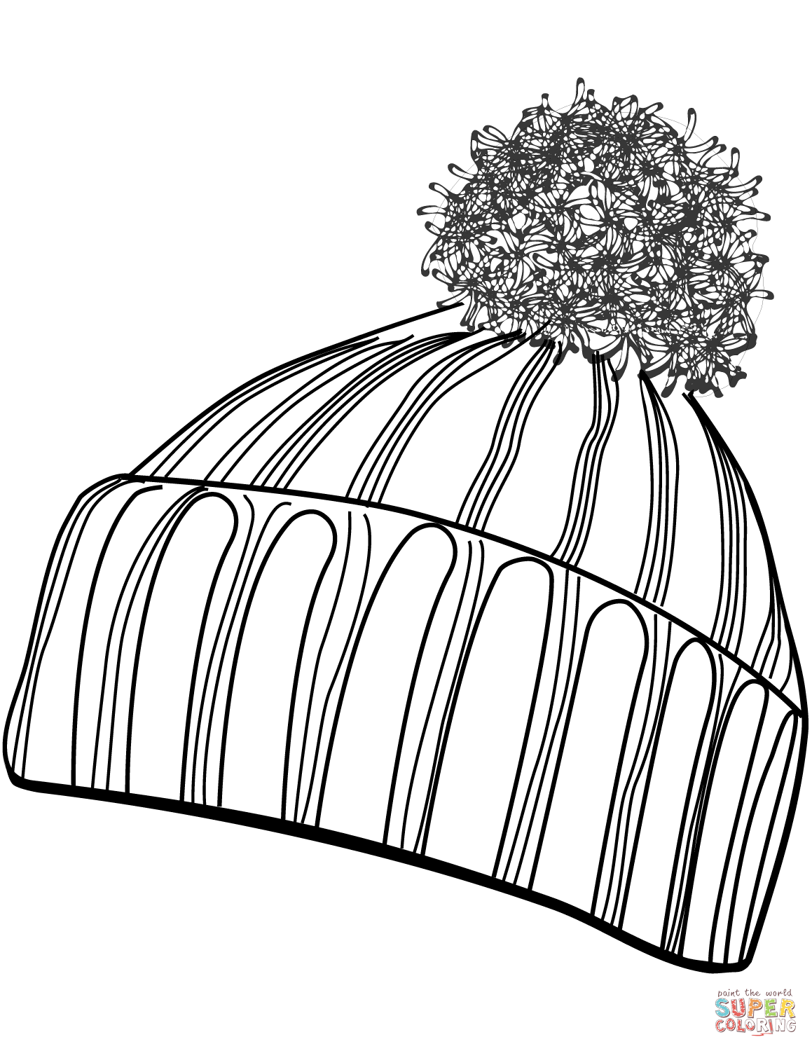 Winter Hat coloring page | Free Printable Coloring Pages