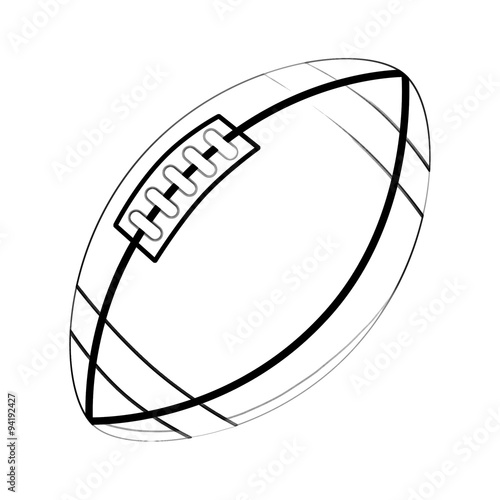 Illustration: Coloring Book Series: Sport Ball: Rugby Ball. Football. Soft  thin line. Print it and bring it to Life with Color! Fantastic Outline /  Sketch / Line Art Design. Stock Illustration | Adobe Stock