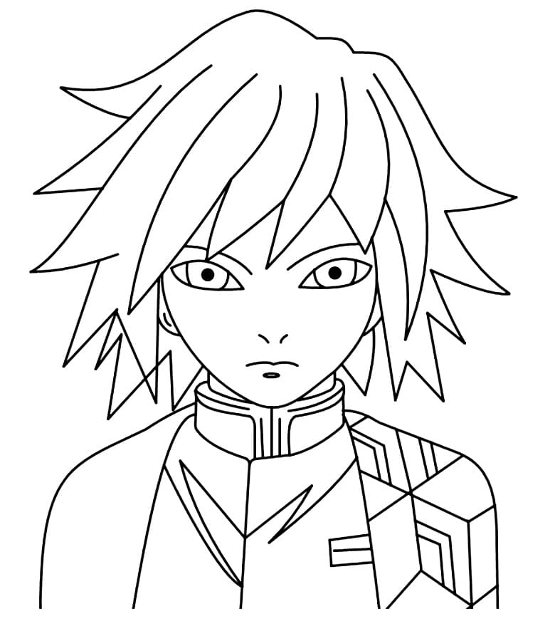 giyu tomioka 1 Coloring Page - Anime Coloring Pages