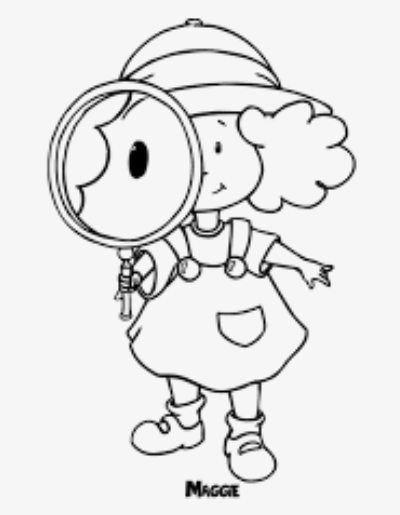 Maggie and the Ferocious Beast - Looking Glass colouring image