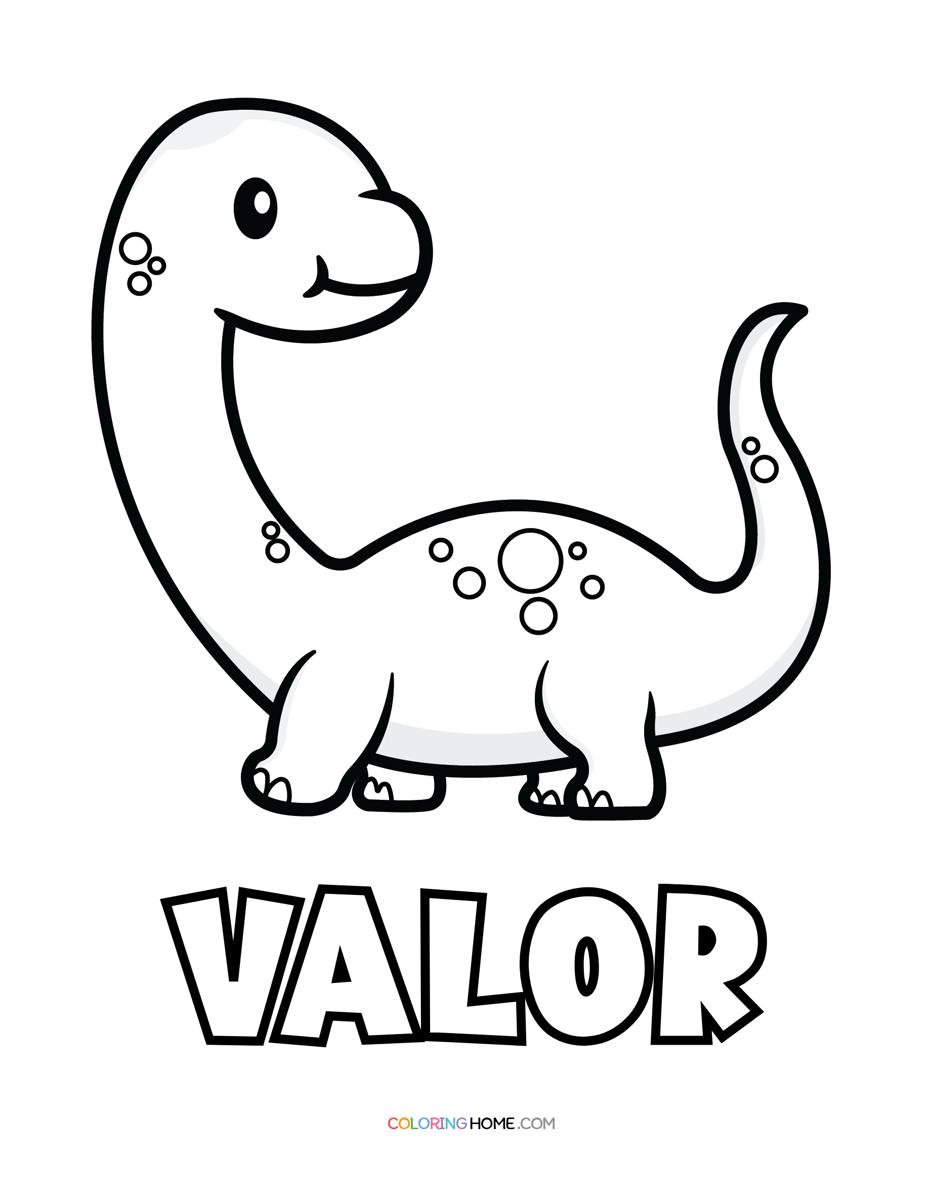 Valor dinosaur coloring page