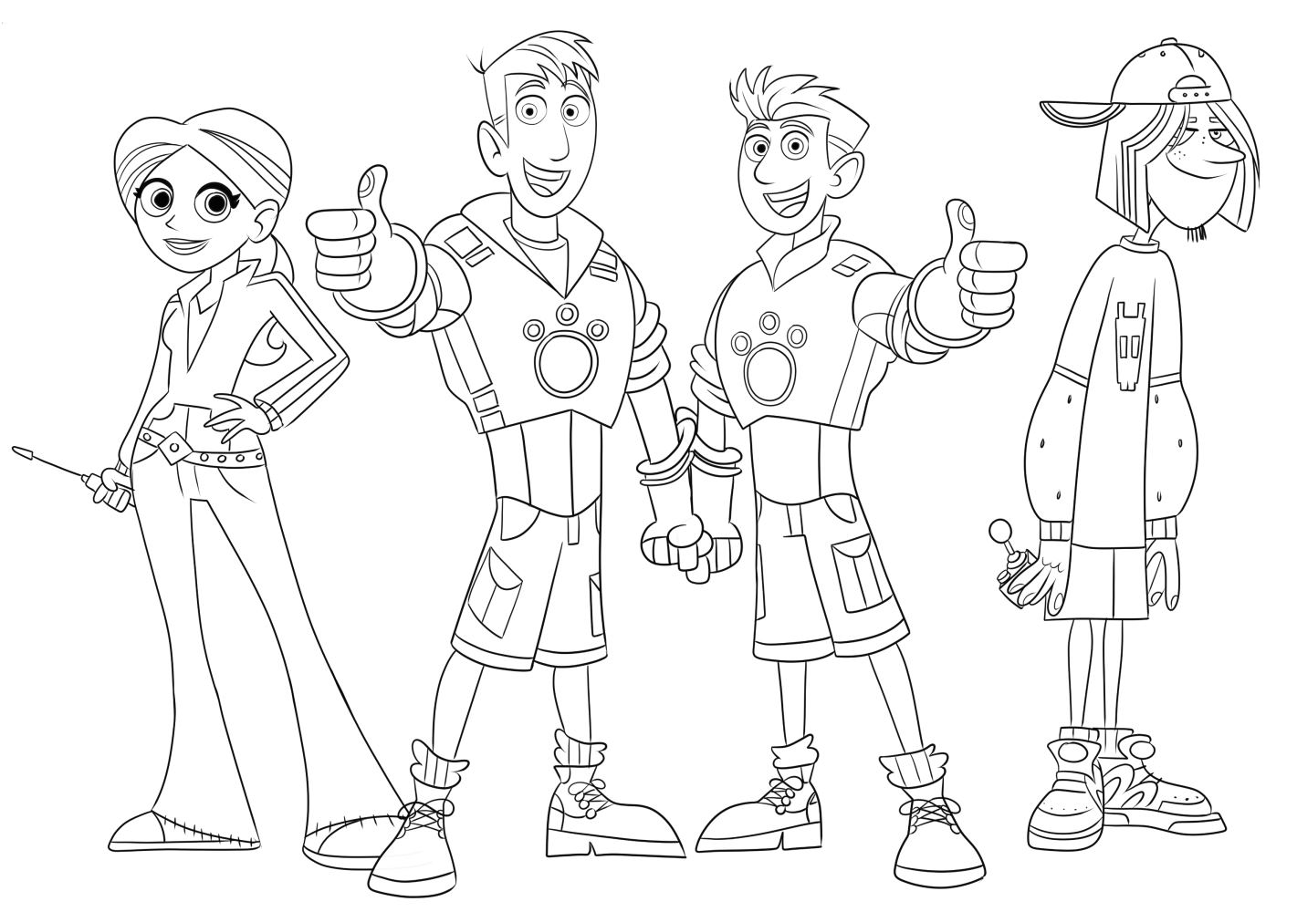 Wild Kratts from Wild Kratts coloring page
