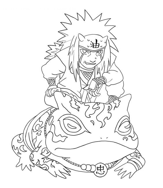 Jiraiya On Gama Coloring Page - Free Printable Coloring Pages for Kids