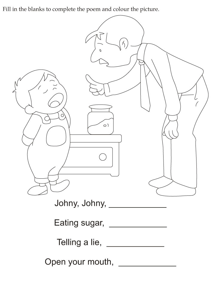 Fill in the blanks to complete the poem and color the picture | Download  Free Fill in the blanks to complete the poem and color the picture for kids  | Best Coloring Pages