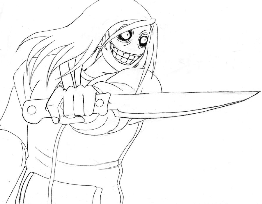 Jeff the killer coloring pages to print