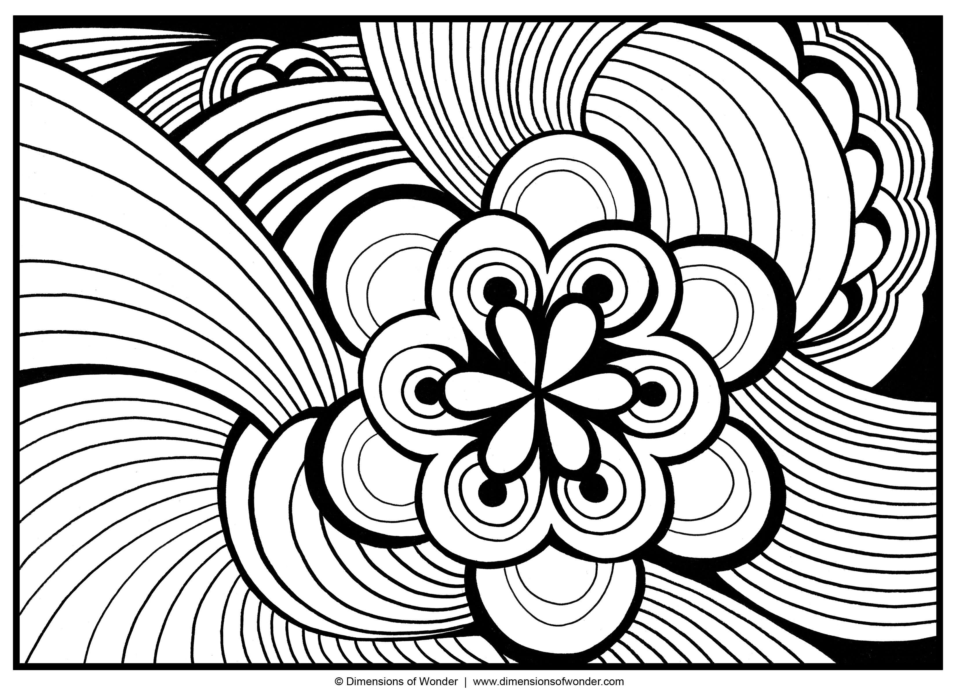 coloring pages of flowers for teenagers difficult 04. great ...